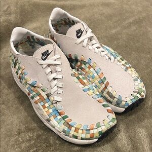 New Nike Women's Air Footscape Woven "Rainbow" Shoes - Summit White